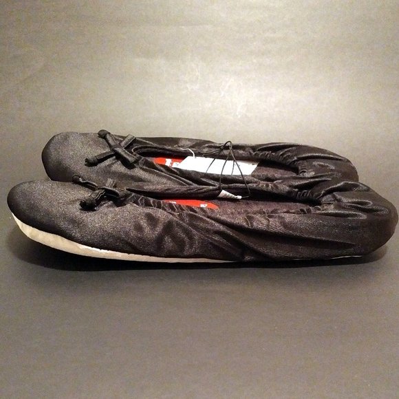 Tender Tootsies Classic Ballerina Slippers, Black, L - Picture 7 of 9